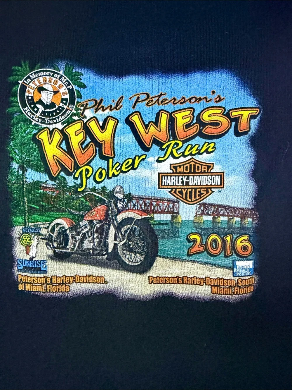Harley-Davidson Tank Top L Peterson’s Key West Poker Run 2016 Miami HD
